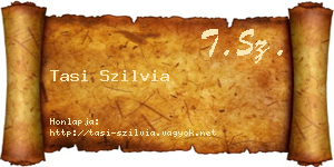 Tasi Szilvia névjegykártya