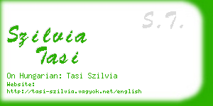 szilvia tasi business card